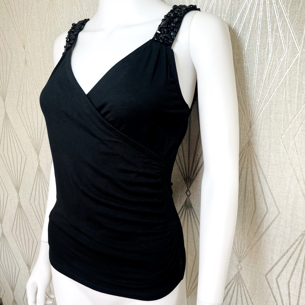 Cache’ Tank Top W/ Rhinestone Straps - image 1